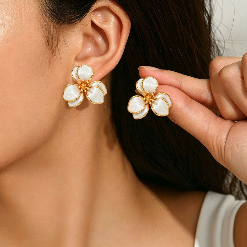 How to Style Floral Earrings with Denim, Shirts and Prints