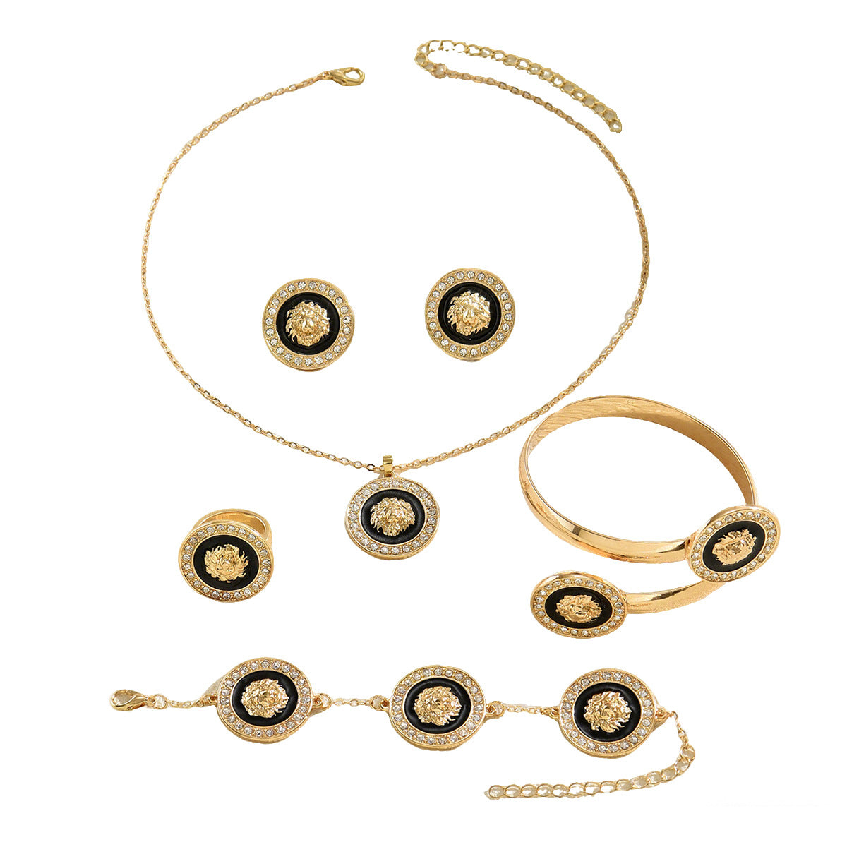 Black and Cream Round Medallion Jewelry — product image 5