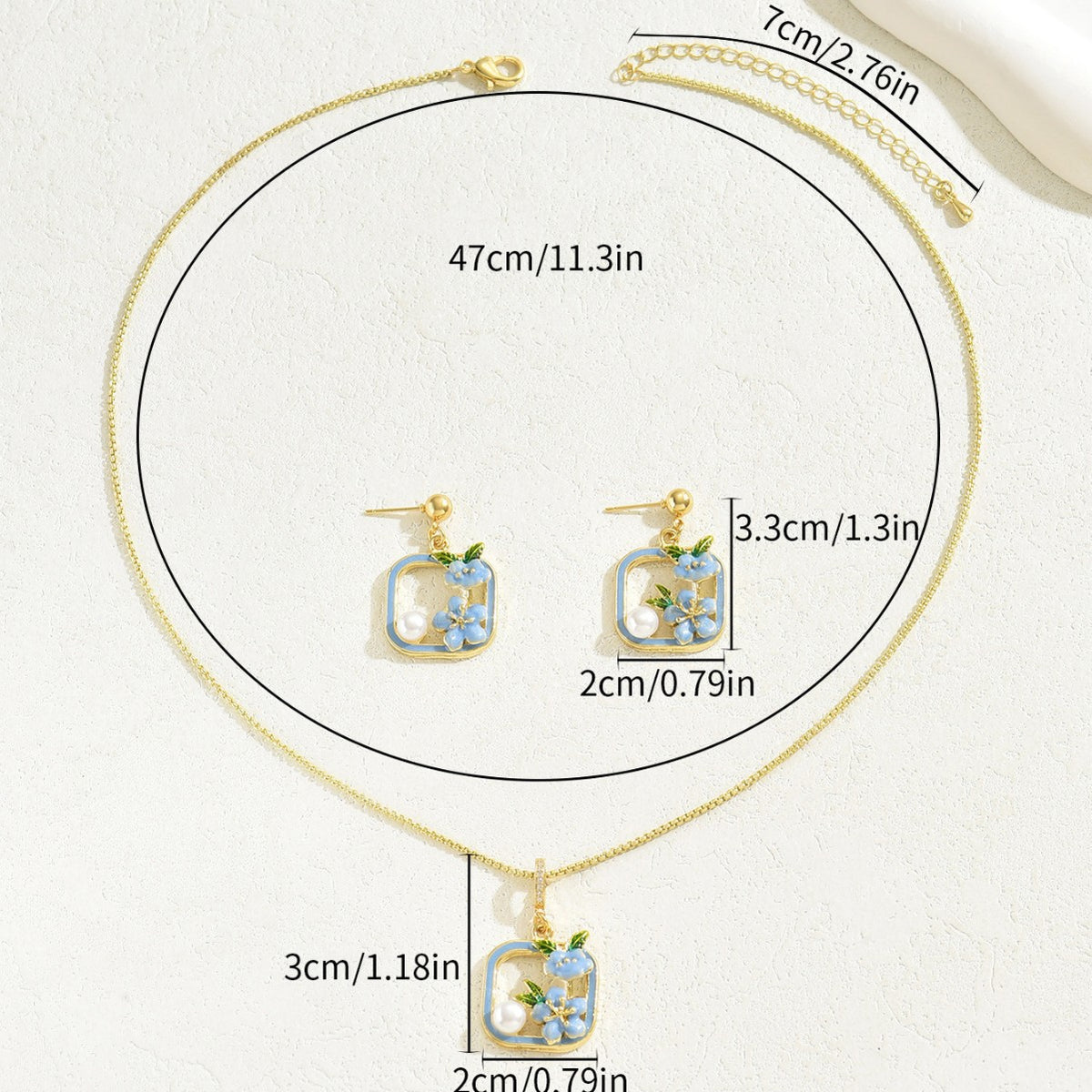 Pastel Square Floral Jewelry — product image 3