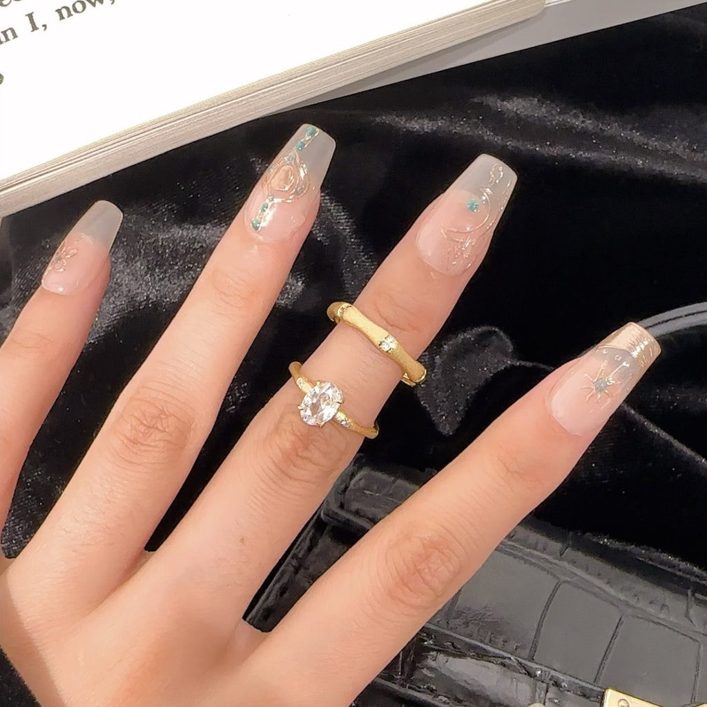 Anello in argento sterling 925 – bambù e ovale e zirconi