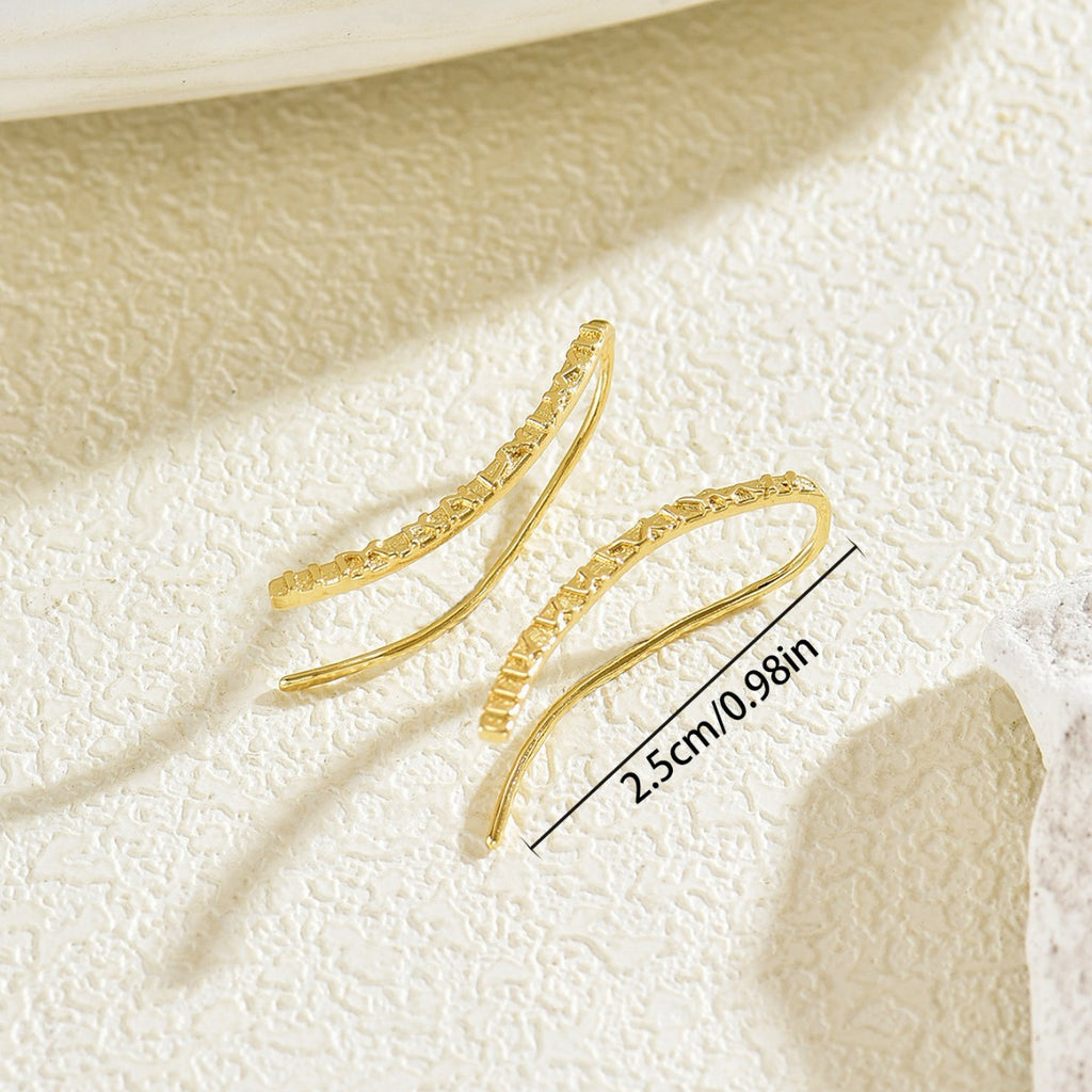 Cross-Border European and American-Style Light Luxury Earrings Geometric Lines U-Shaped Design Ear Hook Earrings Niche High-Grade Earrings Wholesale