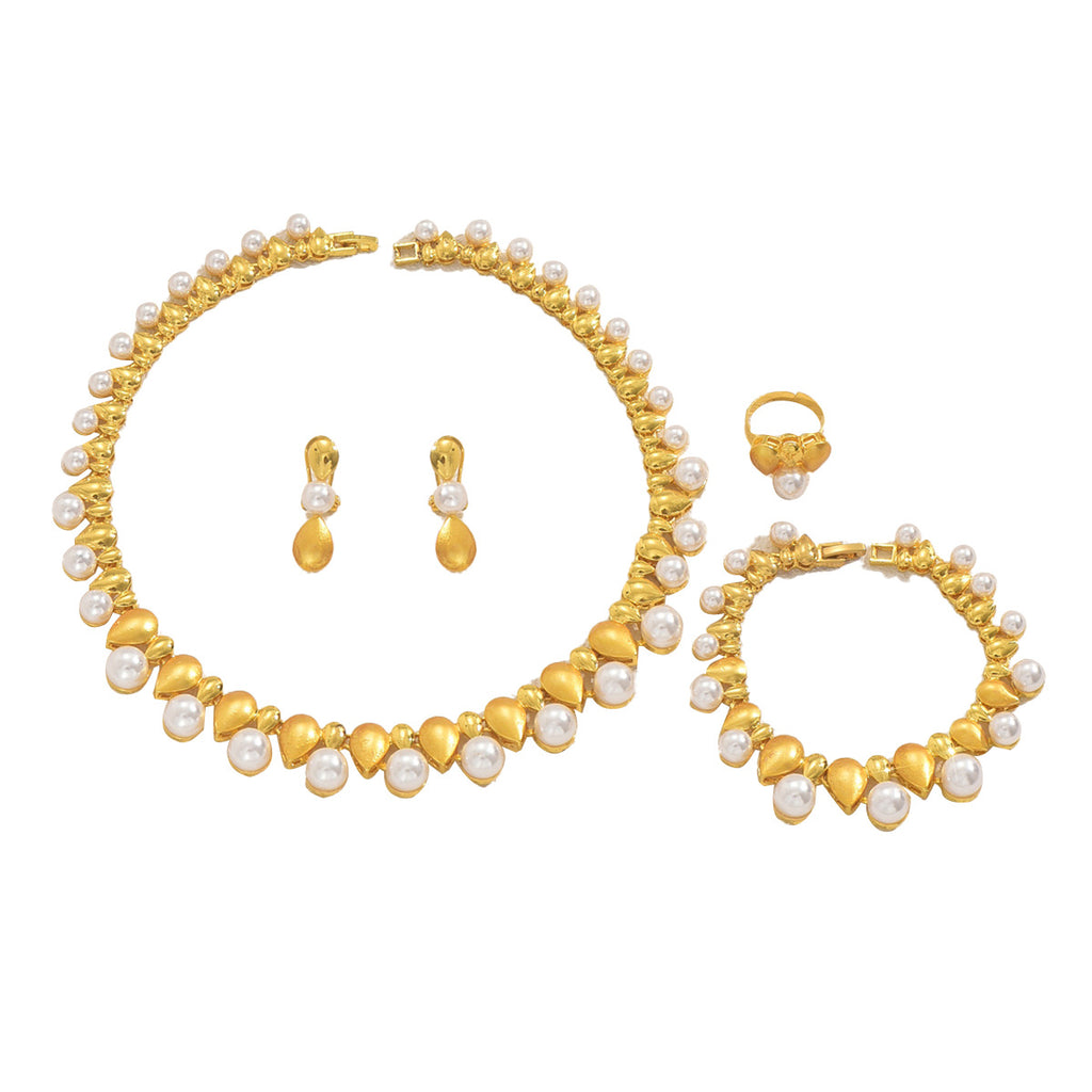 Golden Bead and Pearl-Effect Jewelry — product image 5