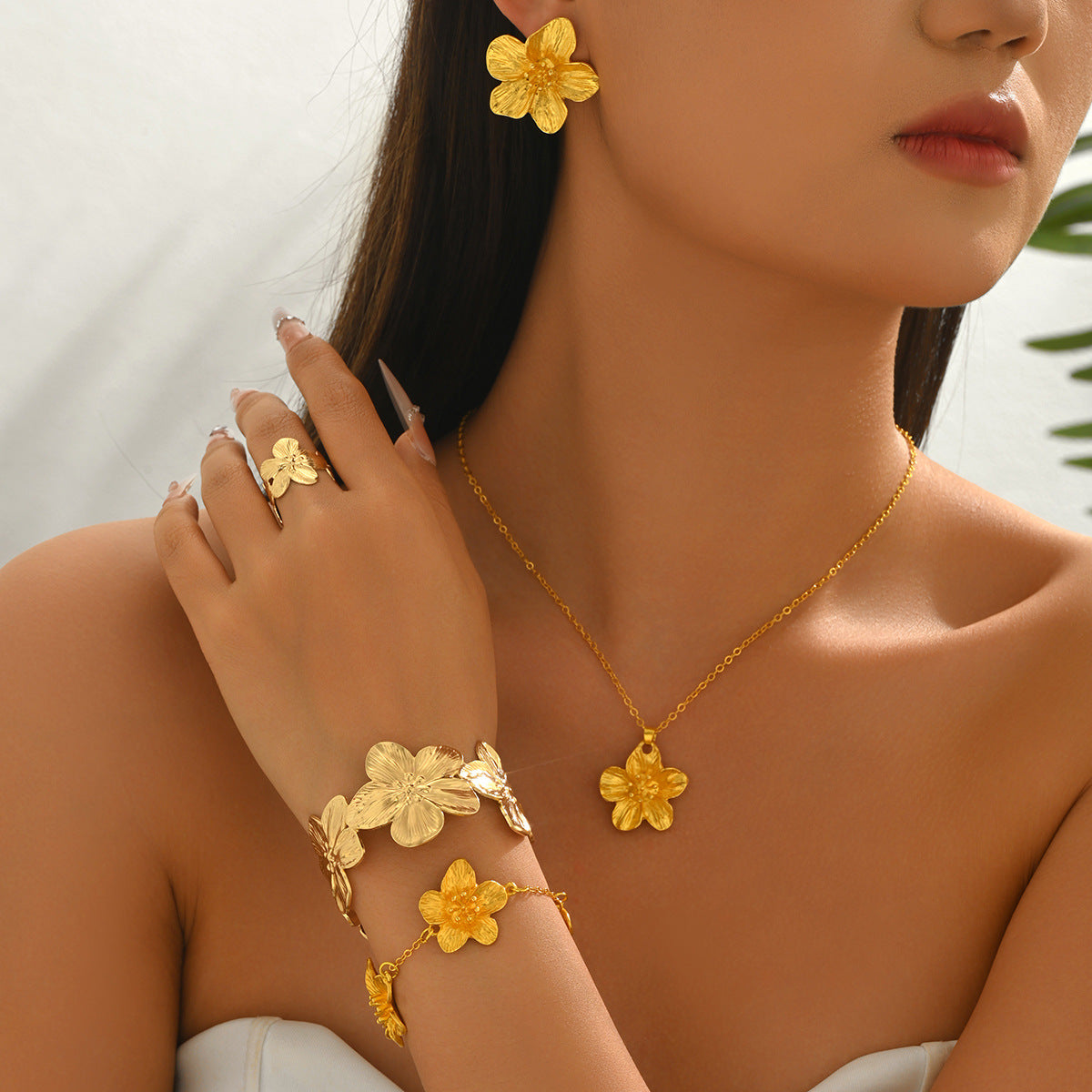 Textured Flower Jewelry