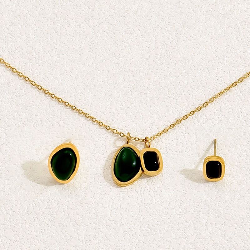 Green and Dark Double-Center Jewelry — product image 2