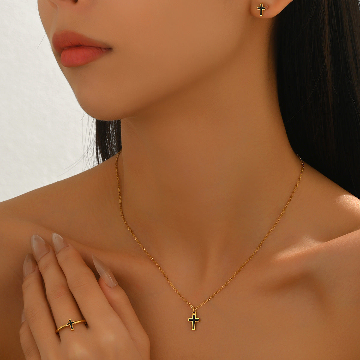 Tiny Four-Point Cross Jewelry