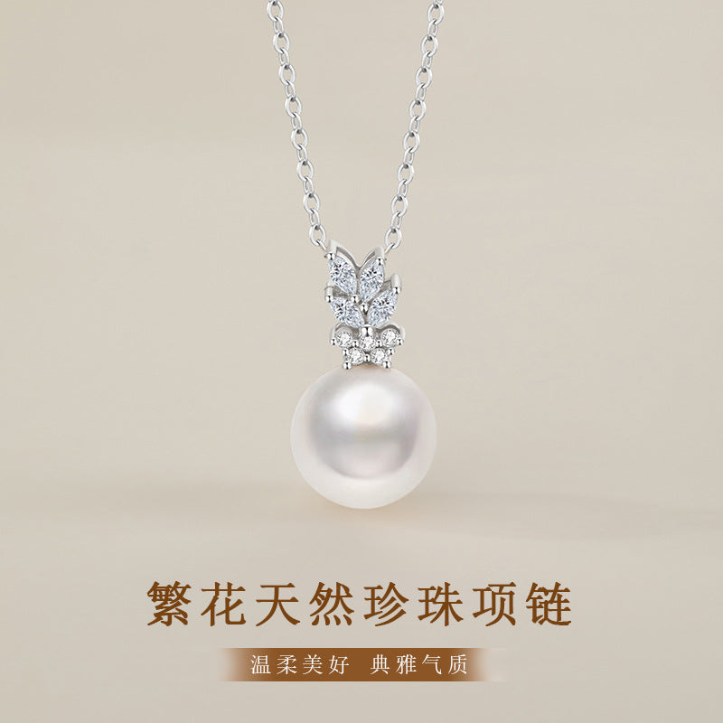 Collana in argento sterling 925 e perla d'acqua dolce