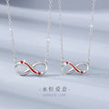 Mobius Ring Sterling Silver 925 Couple Necklace Men's and Women's Light Luxury Love Clavicle Chain Ins Infinite Symbol Pendant