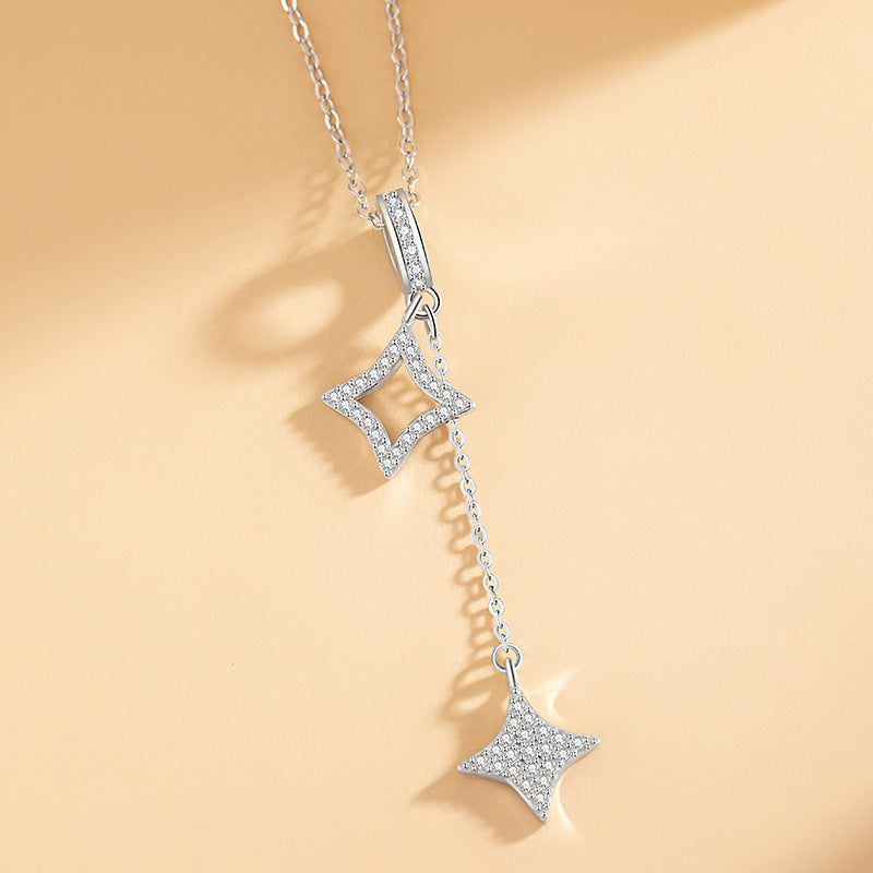 Collana in argento sterling 925 – stella e zirconi