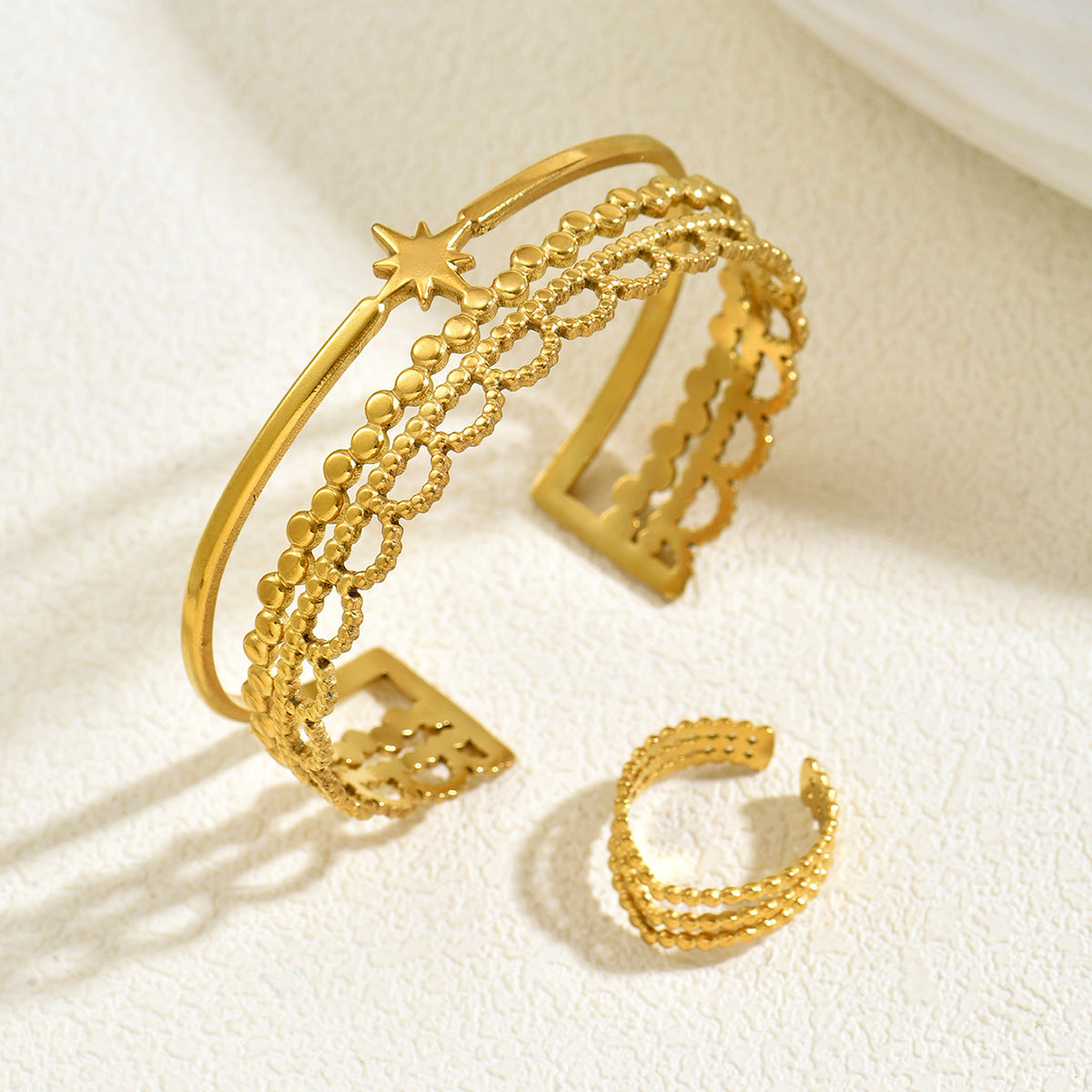 Layered Openwork Cuff Jewelry — product image 3