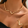 Fluid Wave Collar Jewelry