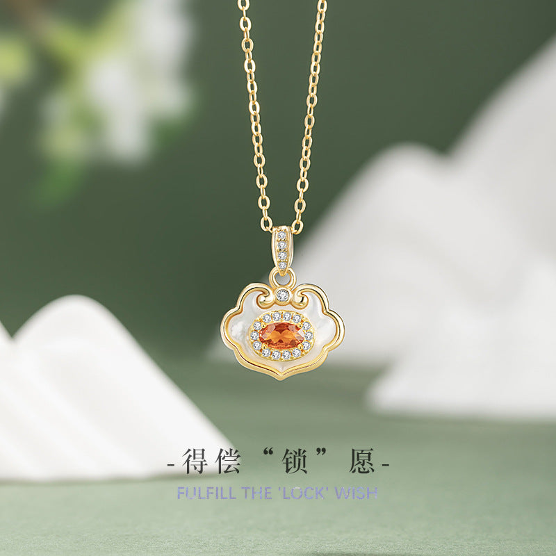Gioielli in argento sterling 925 – ruyi e lucchetto e zirconi