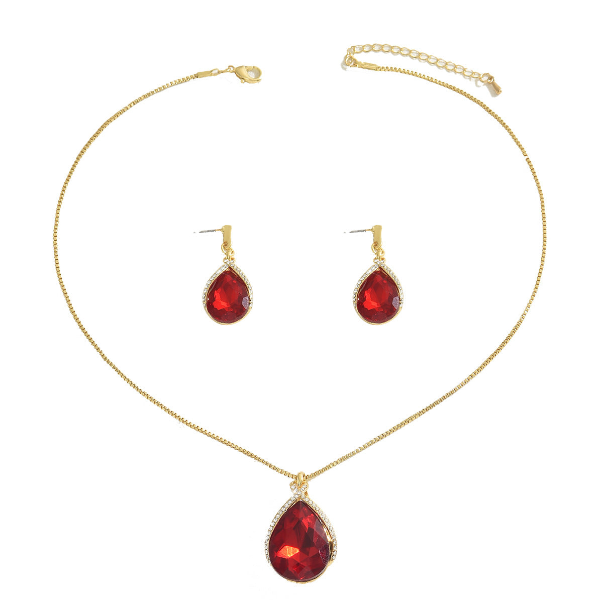 Ruby-Color Teardrop Jewelry — product image 5