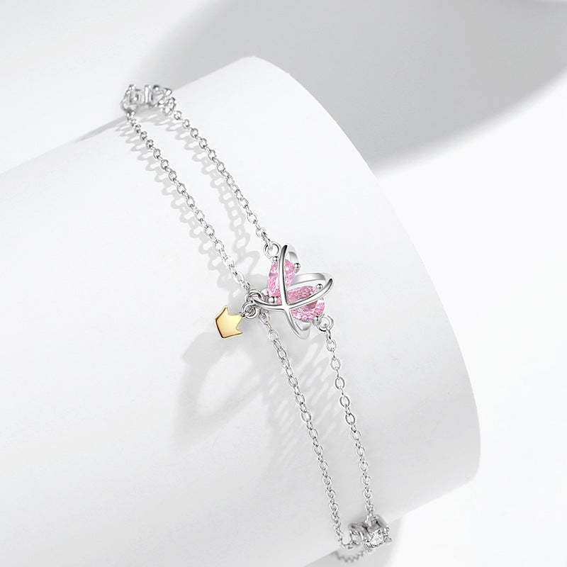 Bracciale in argento sterling 925 – pianeta e stella