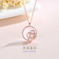 Lucky Clover Sterling Silver 925 Necklace Female Niche Design Light Luxury Clavicle Chain Ins Get White Fritillary Pendant