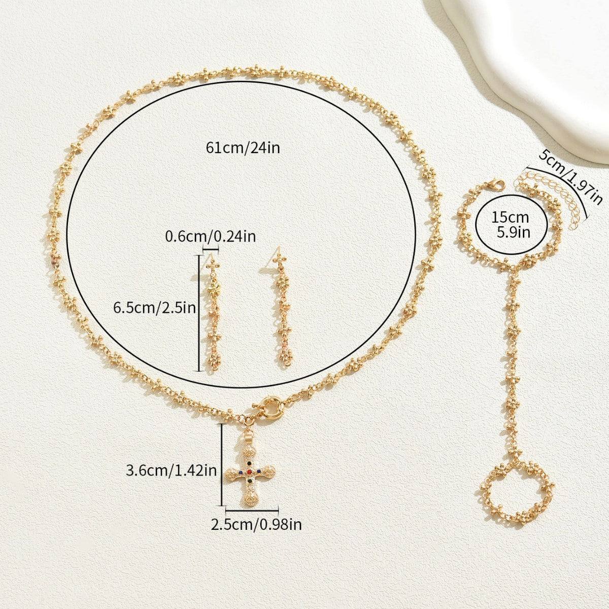 Decorative Cross Chain Jewelry — product image 3