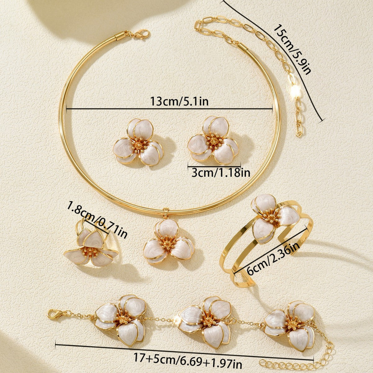 Cream Flower Jewelry — product image 4