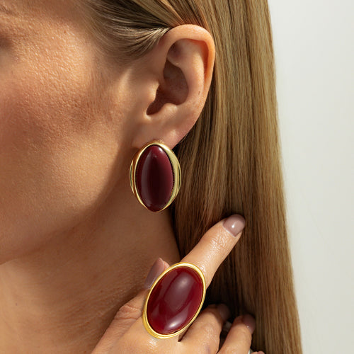 Bold Oval Cabochon-Effect Ring — product image 2