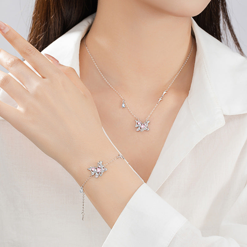 Gioielli in argento sterling 925 – unicorno e stella e zirconi