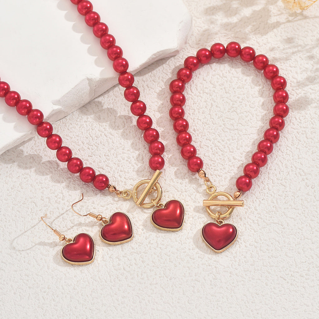 Red Bead Heart Jewelry — product image 3