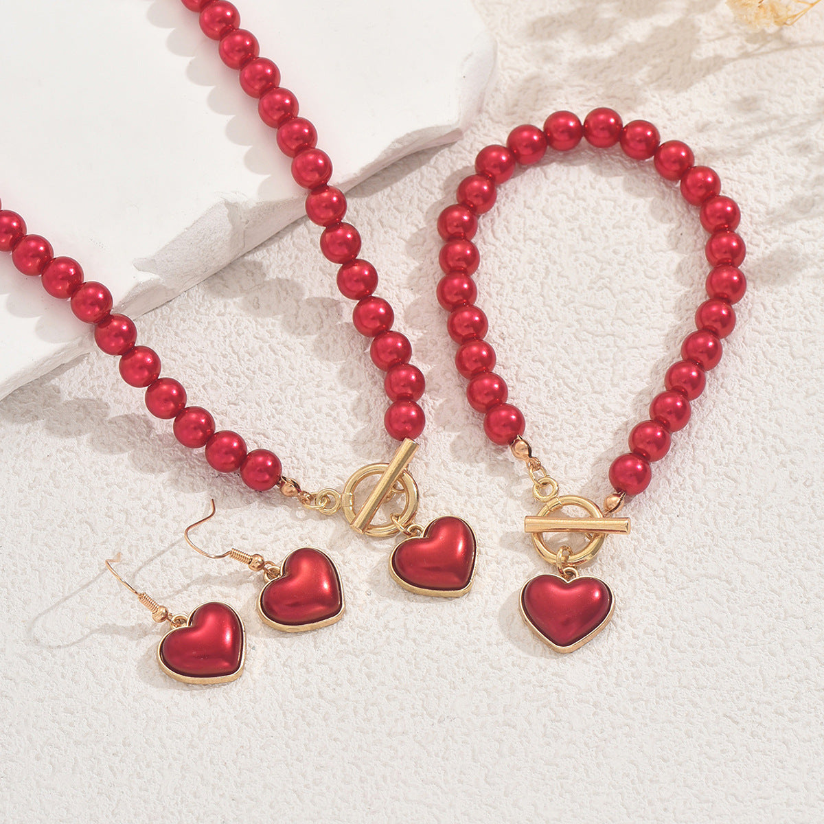 Red Bead Heart Jewelry — product image 3