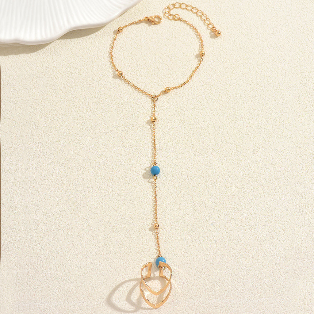 Blue-Accent Hand Chain Jewelry — product image 3