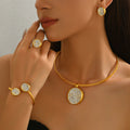 Round Pavé-Effect Collar Jewelry