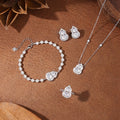 White Chalcedony Fu Lu Gourd Set S925 Sterling Silver Necklace Earrings Ring Pearl Bracelet National Fashion Style Factory Wholesale