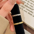 Crushed Ice Sterling Silver 925 Ring Niche Design Light Luxury High-Grade Starry Sky Plain Ring Ins Cold Wind Ring