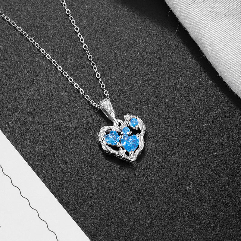 Gioielli in argento sterling 925 – motivo marino e cuore e zirconi