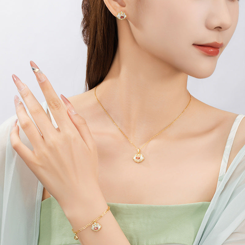 Gioielli in argento sterling 925 – ruyi e lucchetto e zirconi