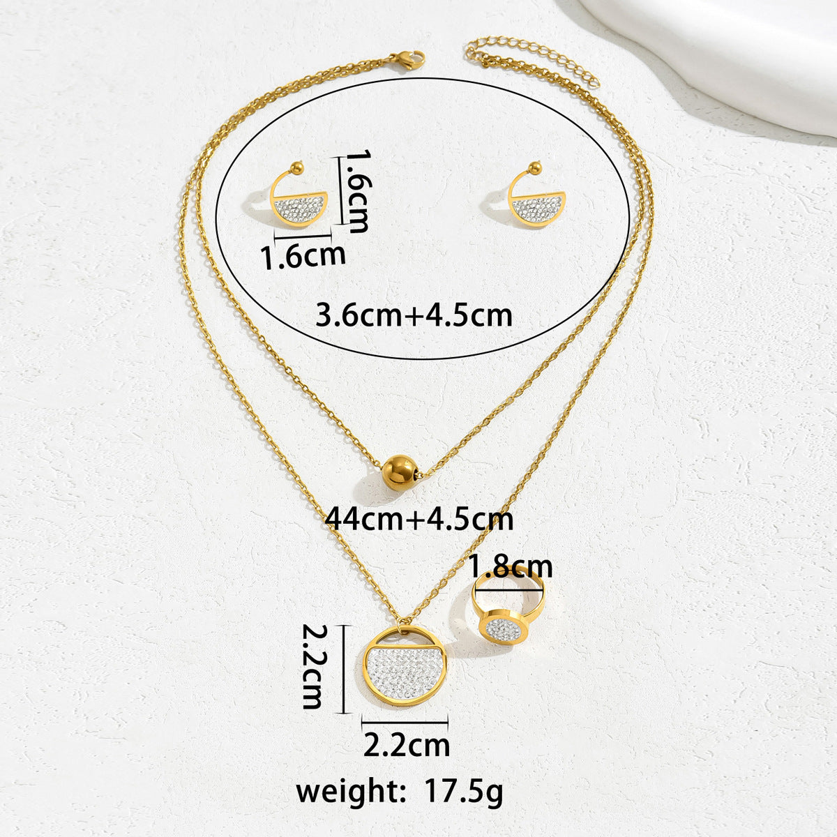Layered Half-Disc Jewelry — product image 4