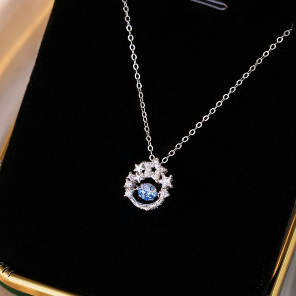 Fantasy Planet Sterling Silver 925 Smart Necklace Women's Light Luxury High-Grade Five-Pointed Star Clavicle Chain Ins Style Star Pendant