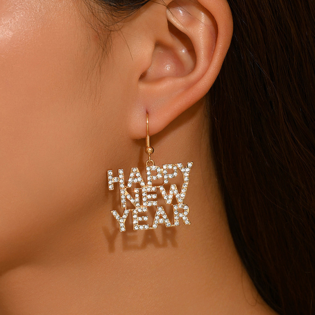 Happy New Year Drop Earrings — product image 2