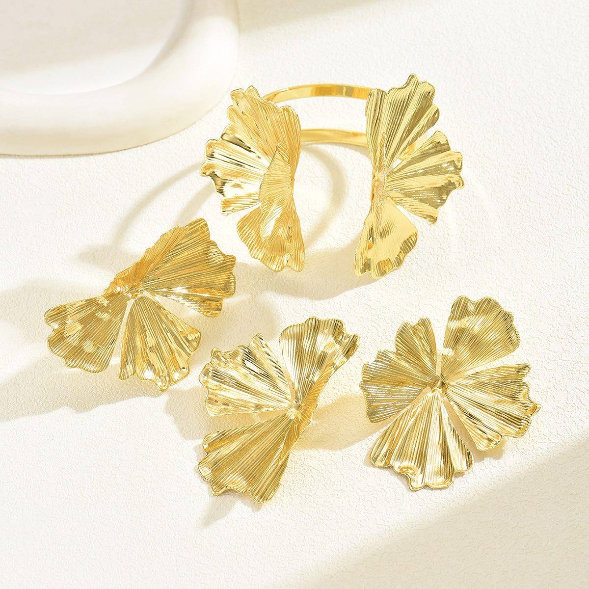 Fan-Petal Open Cuff Jewelry — product image 2