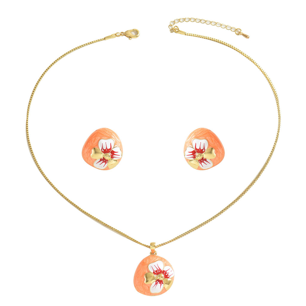 Pink Floral Disc Jewelry — product image 5