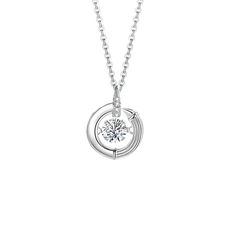 In My Heart You Sterling Silver 925 Smart Necklace Female Niche Design Light Luxury Zircon Clavicle Chain Ins Love Pendant
