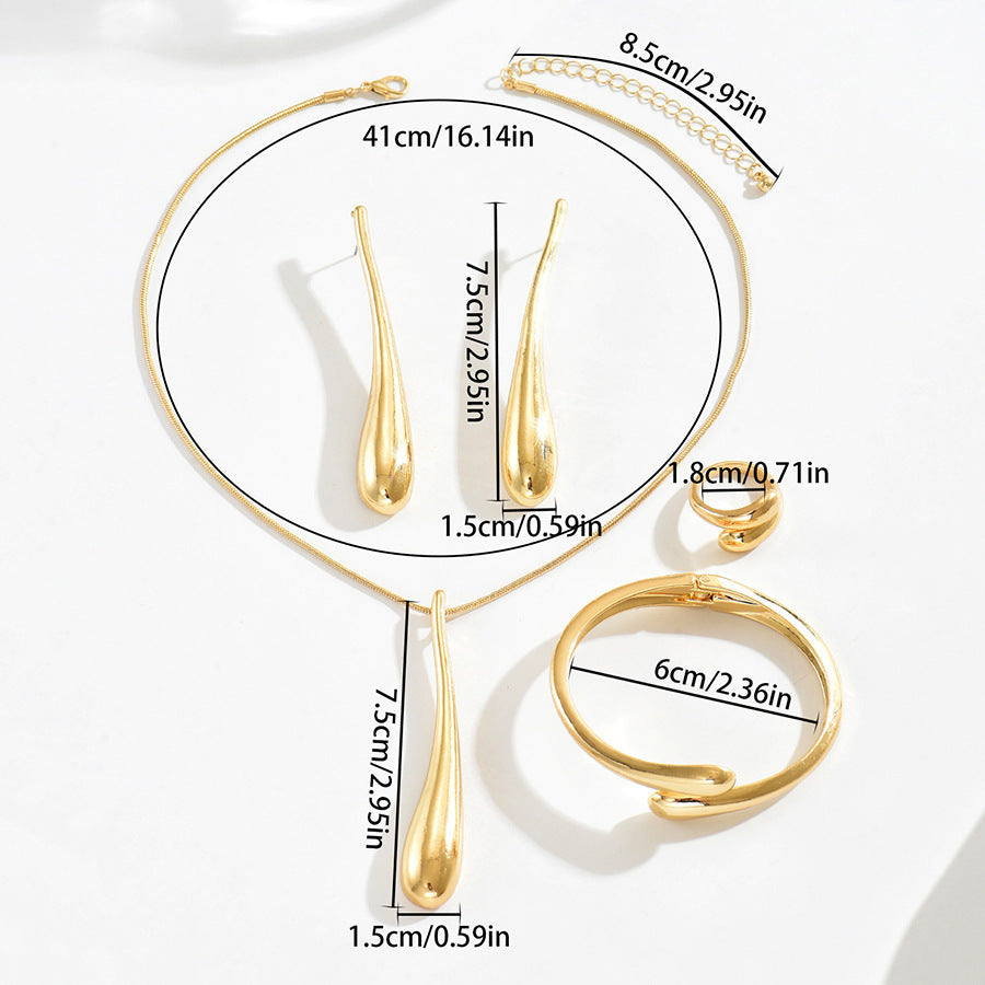 Elongated Liquid Drop Jewelry — product image 4