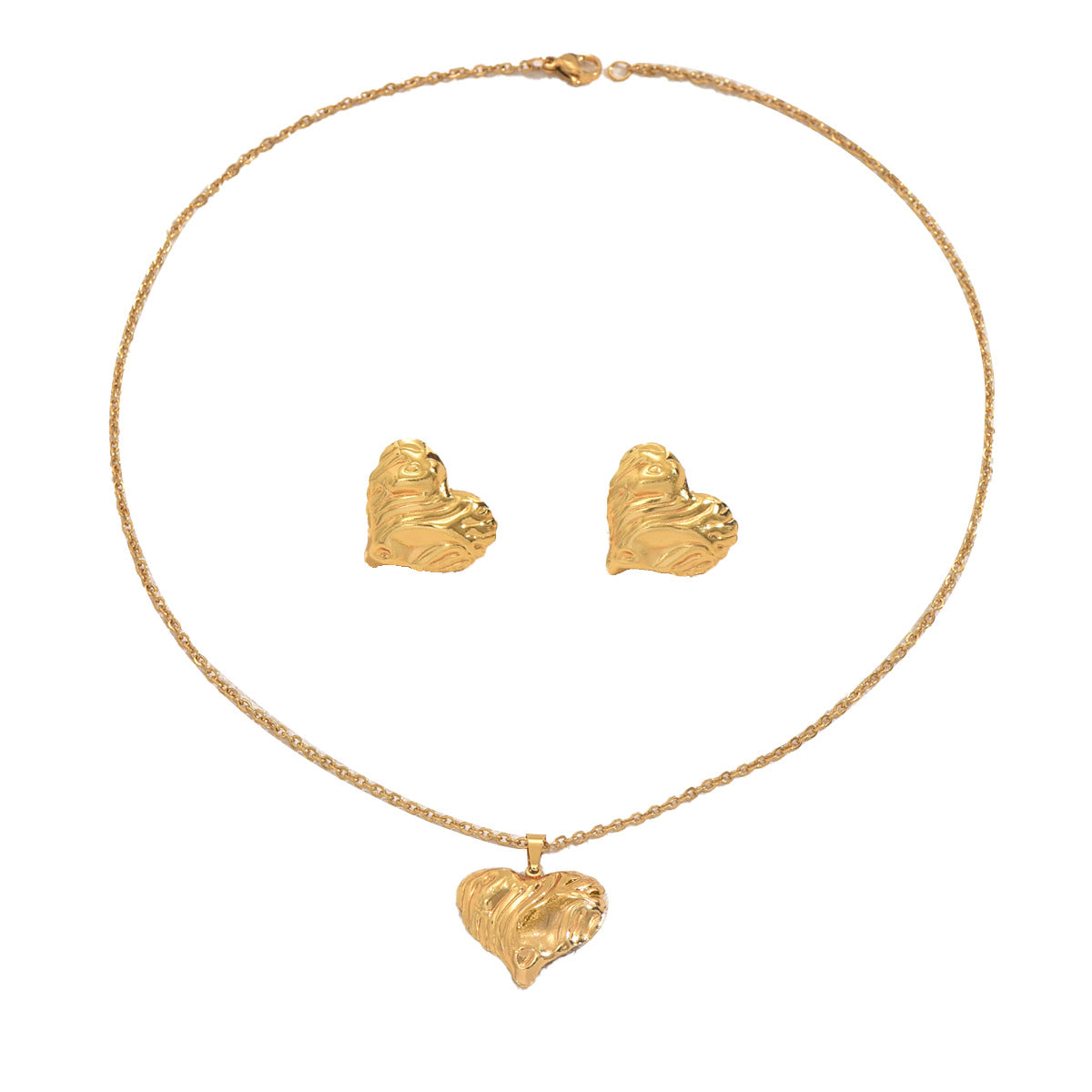 Ridged Heart Pendant Jewelry — product image 5