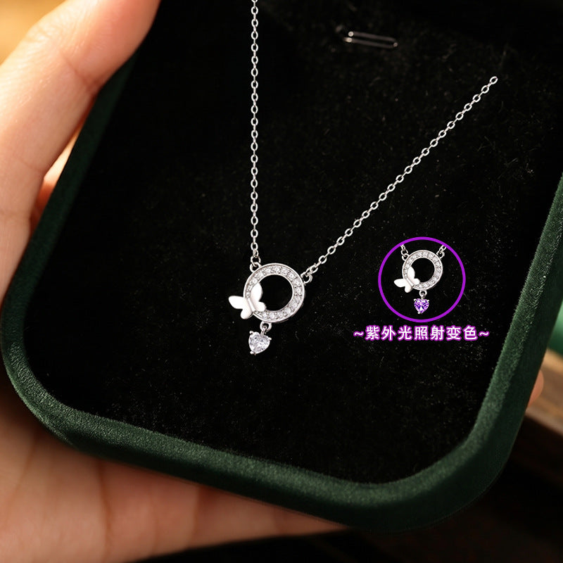 Collana in argento sterling 925 – farfalla e zirconi