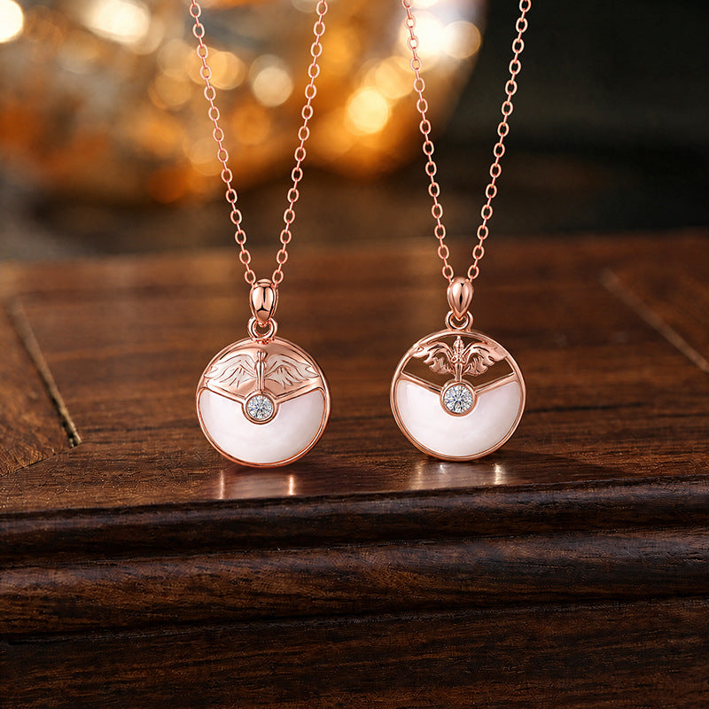 Collana in argento sterling 925 e madreperla