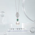Flower Sterling Silver 925 Necklace Female Niche Design Light Luxury Shijia Pearl Clavicle Chain Socialite Style Zircon Pendant