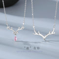 Collana in argento sterling 925 – corna di cervo e zirconi