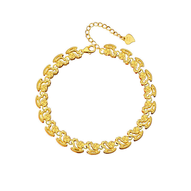 Armband aus 999er Feinsilber – Blüte und Tierkreiszeichen