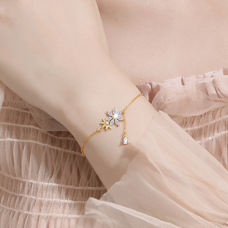 Bracciale in argento sterling 925 – girasole