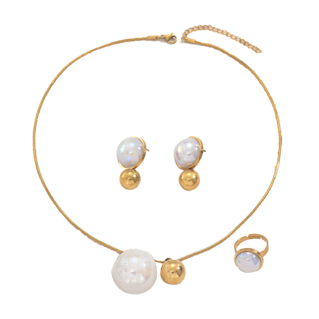 Pearl-Effect Double-Round Jewelry — product image 5