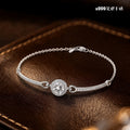 Bracciale in argento fino 999 – borsetta e zirconi