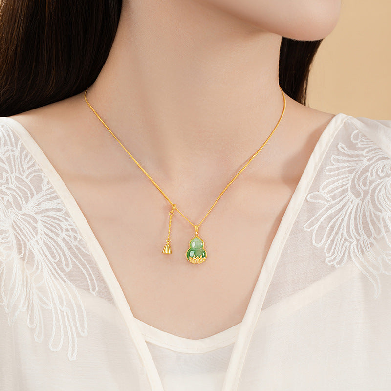 Collana in argento sterling 925 – zucca e loto