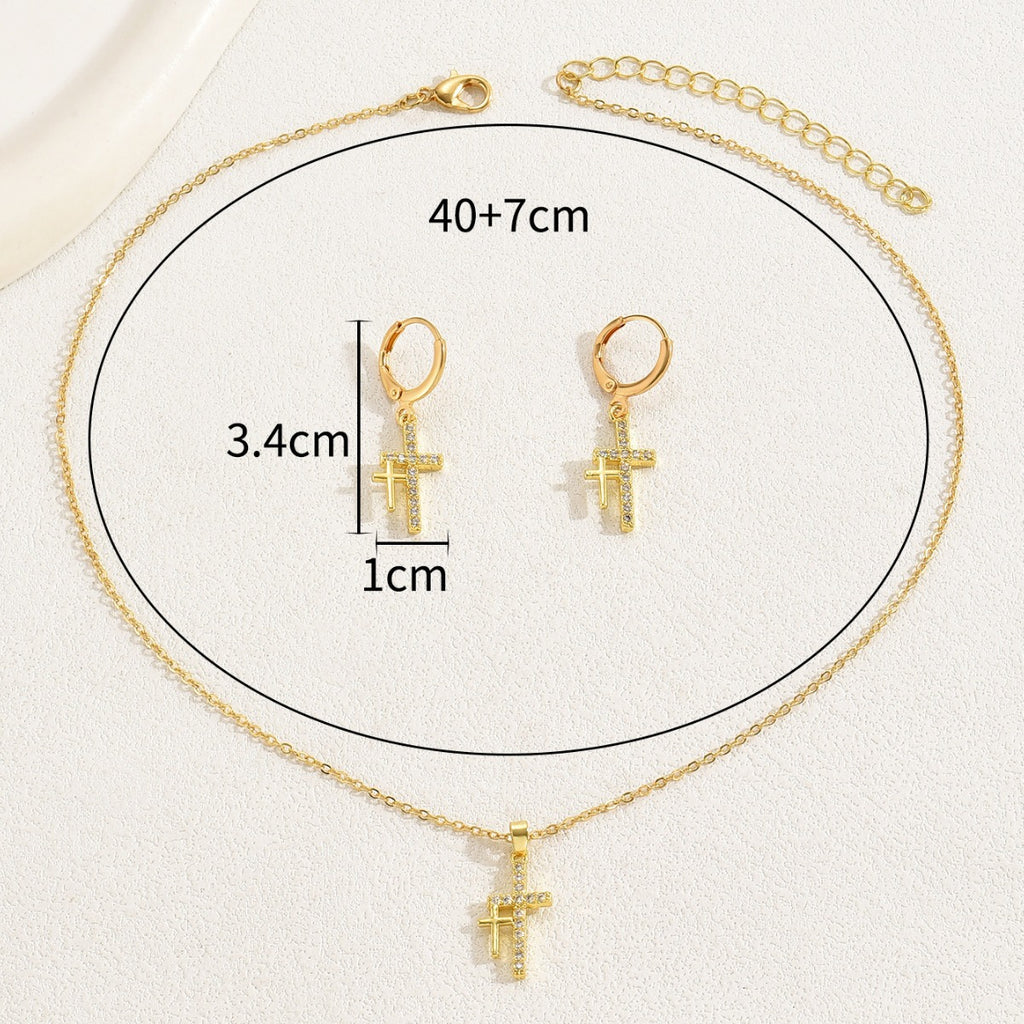 Delicate Sparkling Cross Jewelry — product image 4
