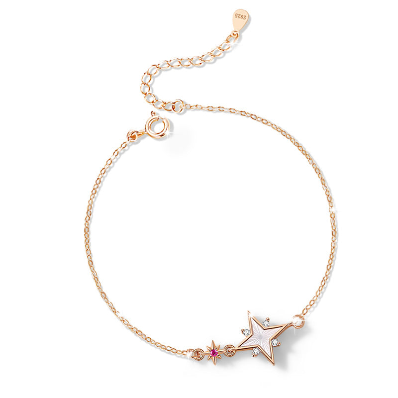 Sterling Silver Star Bracelet – Mother-Of-Pearl