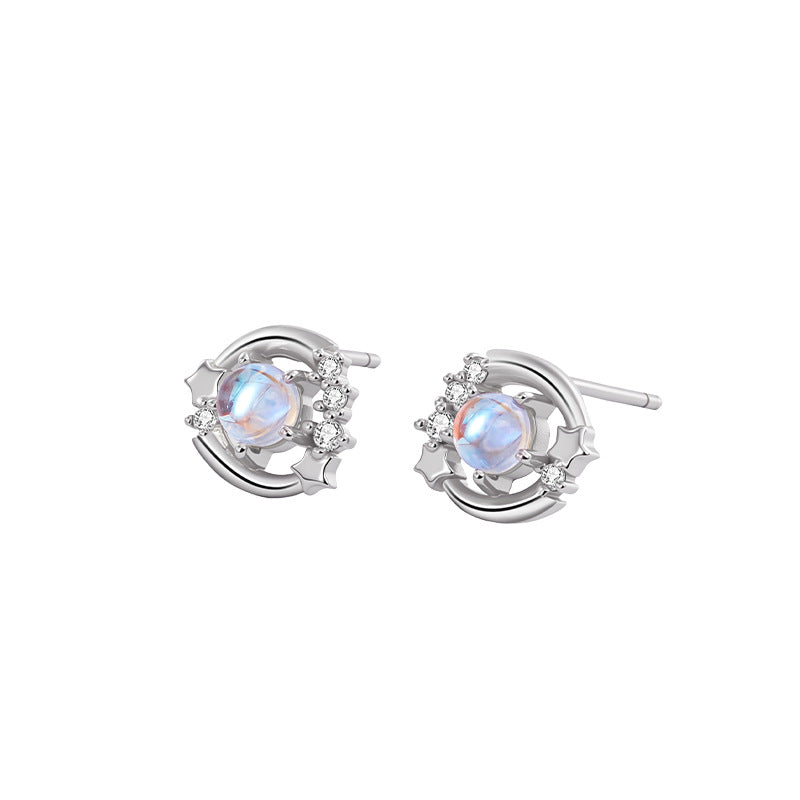 2026 New Xingyue S925 Sterling Silver Stud Earrings Niche Design Gift for Girlfriend Valentine's Day Light Luxury All-Match Earrings